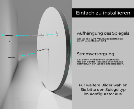 Runder Badspiegel mit LED Beleuchtung L98 #9