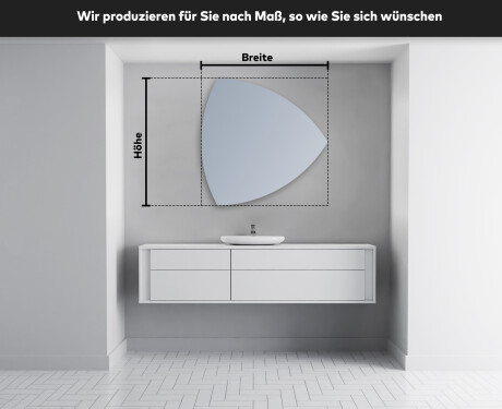 Unregelmäßiger asymmetrischer Spiegel mit LED Beleuchtung T221 #3